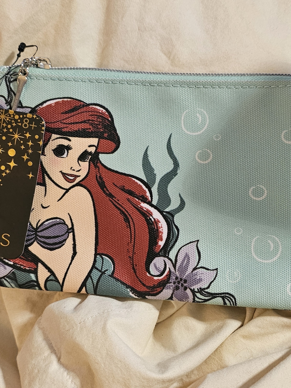 Loungefly Ariel Cosmetic Pouch in Aqua and Red